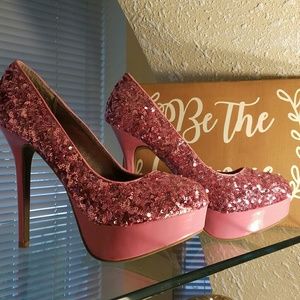 Pink Sequence Pumps